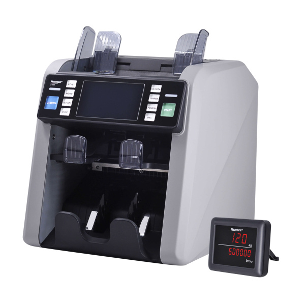 счетчик банкнот с детектором подлинности mertech c-200 double cis mg touch screen